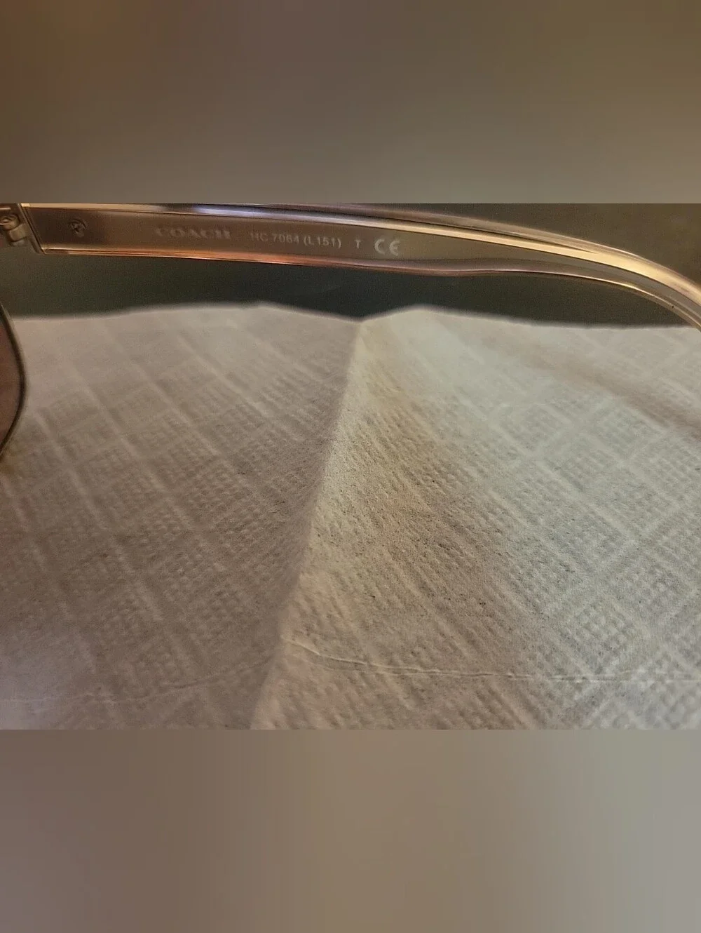 Coach Women's Slim Gold-Tone Metal Eyeglass Frame. Coach HC 7064 L151 / 926513 a